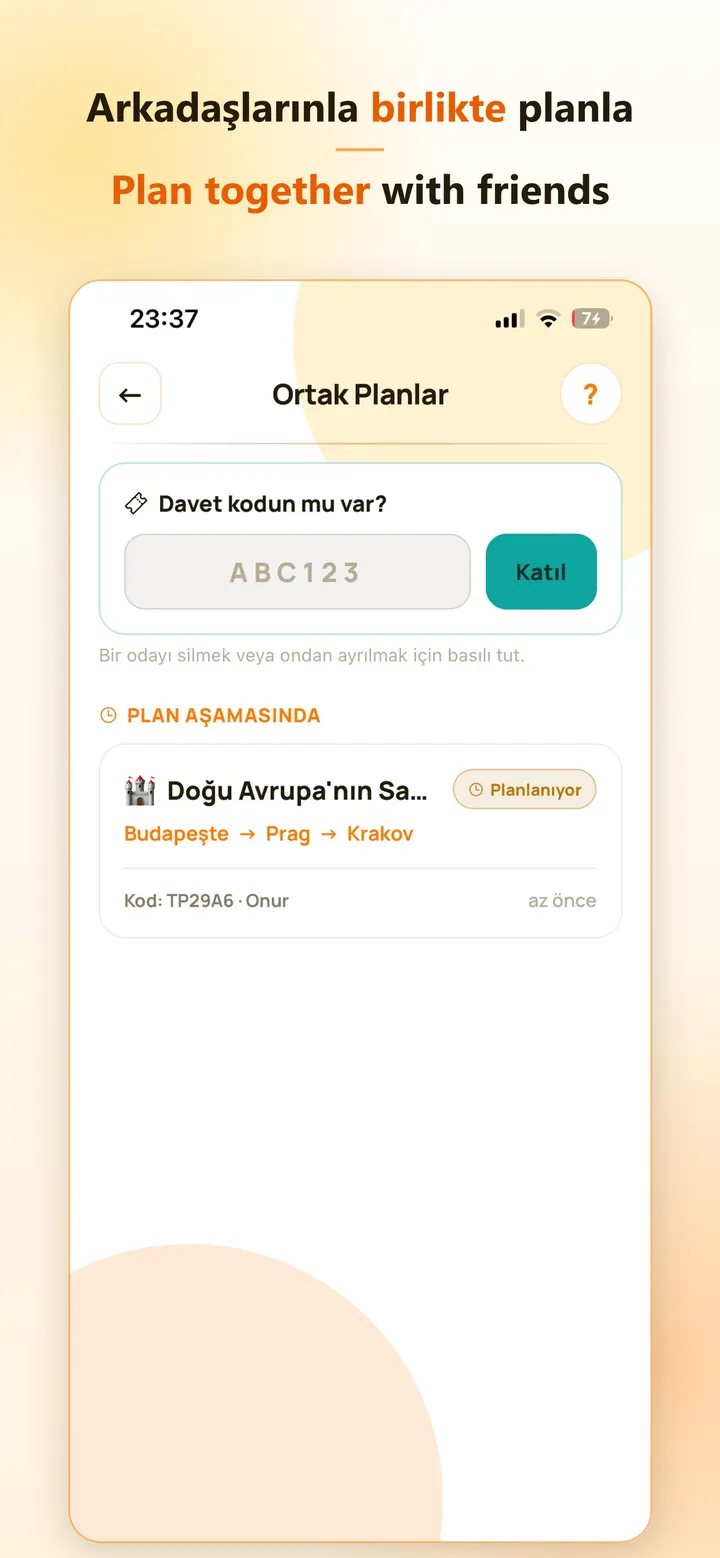 Ortak plan: arkadaşlarla birlikte planlama